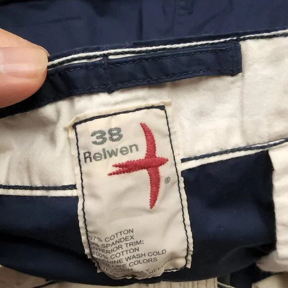 Relwen Flyweight Flex Chino Pants Mens Size 38x31 Navy Blue Huckberry REI Travel